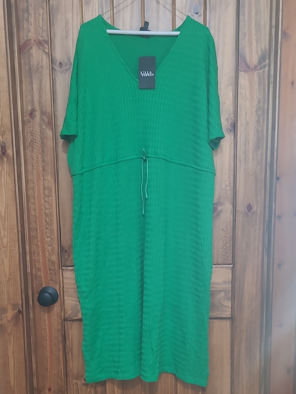 Ulla Popken Bright Green V-Neck Dress 24/26